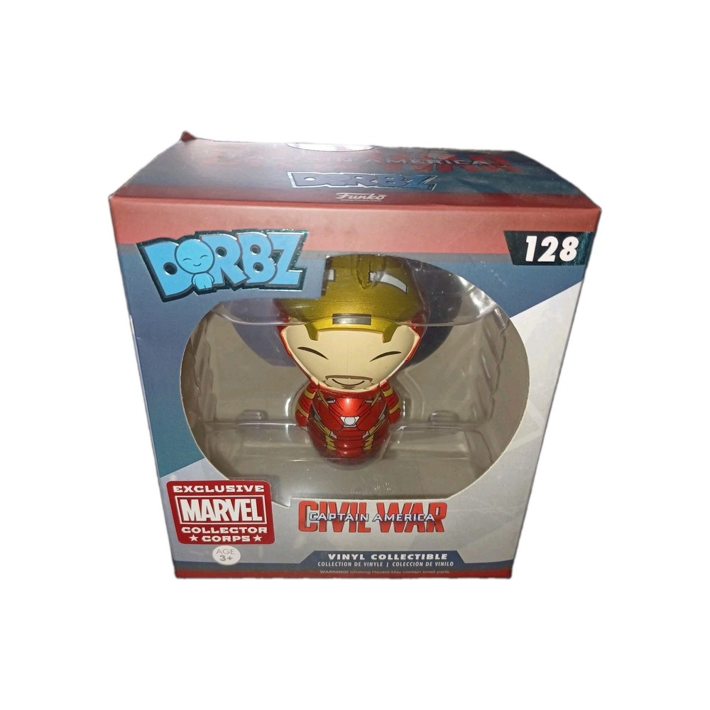 Funko Dorbz Iron Man Unmasked 128 Marvel Collector Corps Exclusive (XJ)