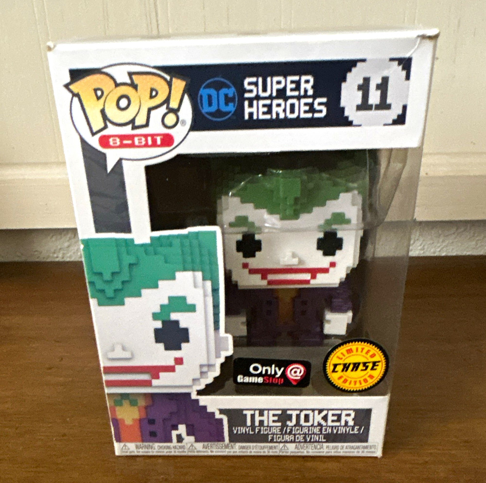 Funko Pop! 8-Bit The Joker #11 DC Super Heroes Vinyl Chase GameStop Exclusive