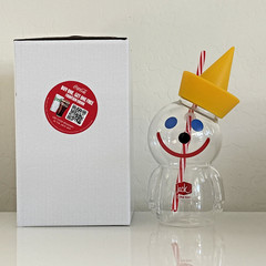 Jack In The Box Glass Sipper Limited Edition Cup w/Straw In Hand New