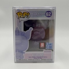 FUNKO POP KUROMI #62 PURPLE TRANSLUCENT 2025 SHARED ANIME EXPO-PROTECTOR-IN HAND
