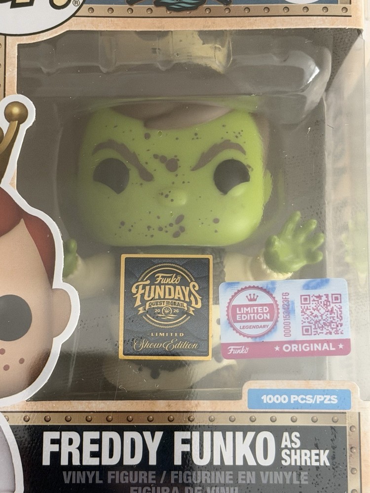 Freddy Funko as Shrek SDCC Fundays 2026 Exclusive LE 1000 Quest For The Grail