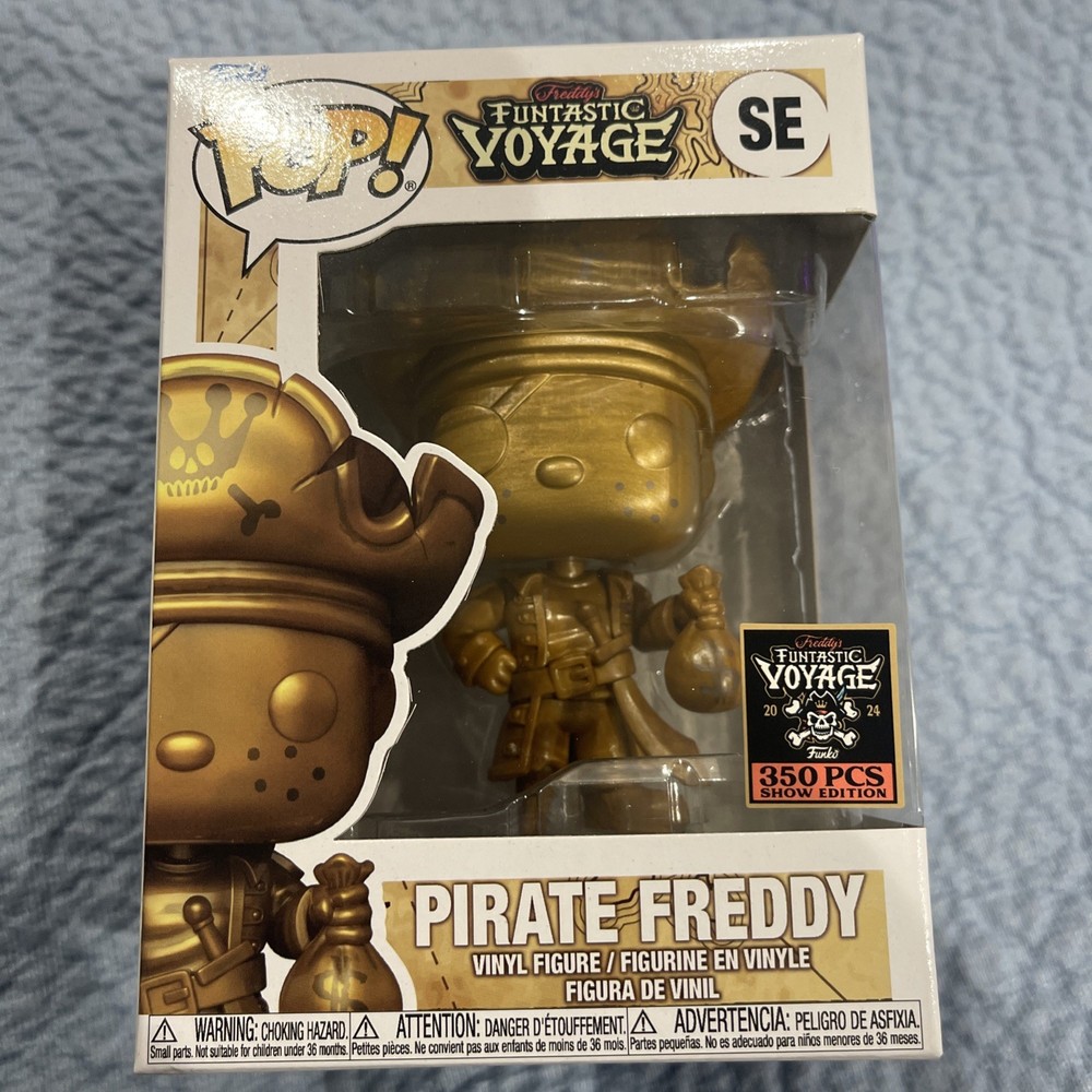 2024 SDCC Funtastic Voyage Fundays Pirate Freddy GOLD Funko Pop LE350