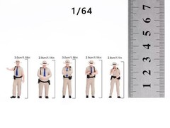 EY 1:64 Painted Figure Model Miniature Resin Diorama American Patrol Policeman