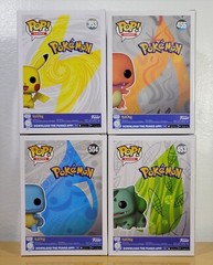 FUNKO POP PIKACHU CHARMANDER PEARLESCENT SQUIRTLE BULBA POKÉMON CENTER EXCLUSIVE