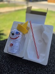 Jack In The Box Glass Sipper Limited Edition Cup w/Straw