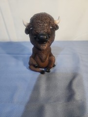 Bobble Head Buffalo or Bison Sitting BHA-6 Yellowstone Souvenir 5”