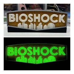 3D Printed BIOSHOCK GITD (V2) – Fan Sign for your Funko Pops & Collectibles