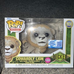 WICKED FOR GOOD Funko Pop Set 2 LE Pops COWARDLY LION FLOCKED & TIN MAN METALIC