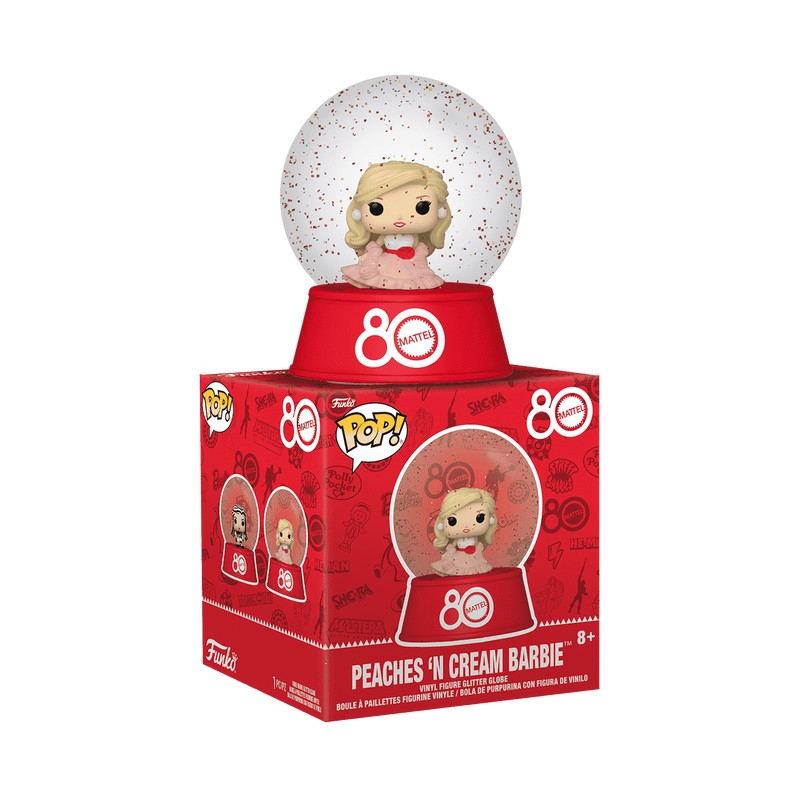 Funko Bitty Pop! Glitter Snow Globe Barbie: Peaches ‘N Cream Mini Figure