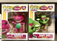 BARNEY & BABY BOP Funko Pop RETRO TOYS Set Barn 145 & Bop 146 w/PROTECTORS
