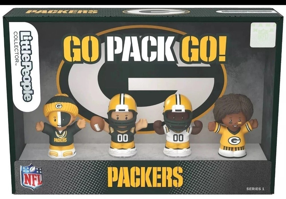Fisher Price Little People Collector Green Bay Packers 4 Figure Set GREAT GIFT
