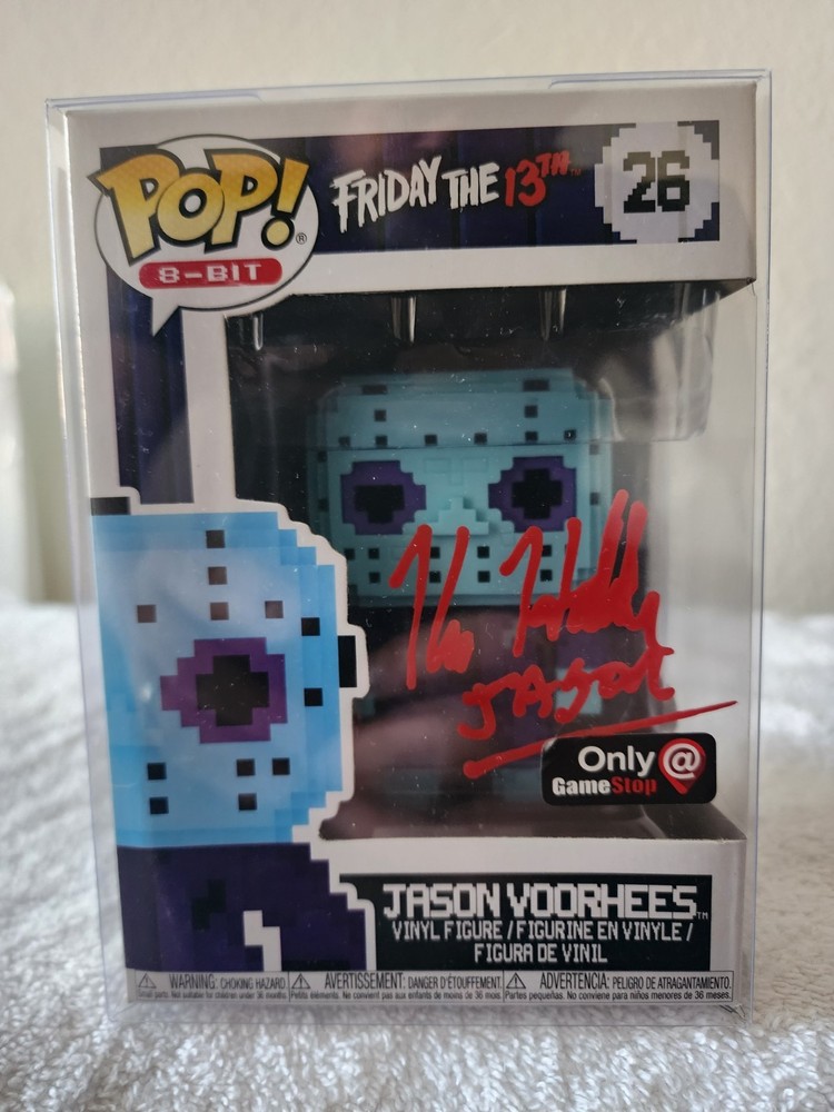 Funko Pop 8-bit Jason Voorhees Signed By Kane Hodder With COA