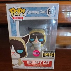 Icons Grumpy Cat Flocked Funko Pop! Vinyl Figure One Size With Protector