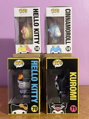 Funko Pop Sanrio – Cinnamoroll 59, Kuromi 71, and Hello Kitty 58, 70 Lot Of 4