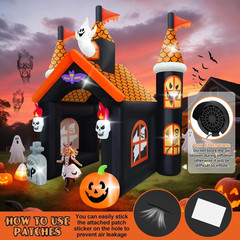 12FT Halloween Inflatable Archway, Large Haunted House Inflatables