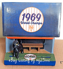 1969 NEW YORK METS DUGOUT BLACK CAT BOBBLEHEAD STATUE BROOKLYN CYCLONES SGA MiLB