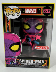 Funko Pop Marvel Spider-Man #652 Target Exclusive Black Light w/Protector