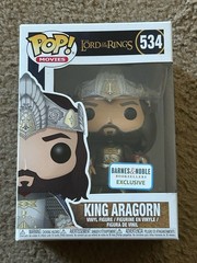 KING ARAGORN FUNKO POP 534 BARNES & NOBLE EXCLUSIVE LOTR BOX DAMAGE NIB UNOPENED