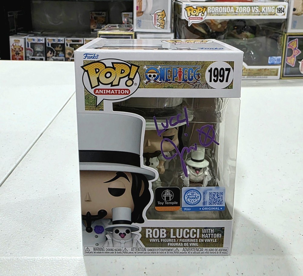 Funko Pop Rob Lucci With Hattori Toy Temple #1997 Signed by Jason Liebrecht JSA