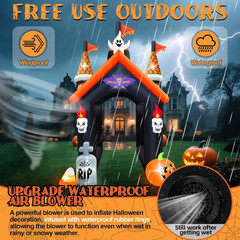 12FT Halloween Inflatable Archway, Large Haunted House Inflatables