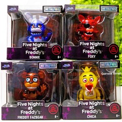 Complete Set of 4 Five Nights at Freddy’s Metalfigs Die-Cast Jada Toys 2024 New
