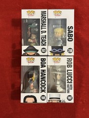 Funko Pop Animation One Piece Black Beard, Rob Lucci, Boa Hancock & Sabo Lot (M)