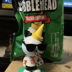 Jack in the box bobble head! World Cup vintage white! Rare!