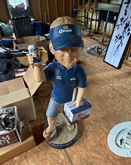 Corona Coach Gruden Football Advertising Plastic Statue Figure w/ Accessory