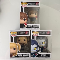 Death Note Funko Pop! Vinyl Light Yagami, Misa Amane, Ryuk w protectors
