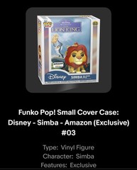 Funko Pop! Small Cover Case: Disney – Simba – Amazon (Exclusive) #03