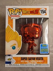 Funko Pop DBZ #154 SUPER SAIYAN VEGETA~RED CHROME~2019 Exclusive~PROTECTOR~READ