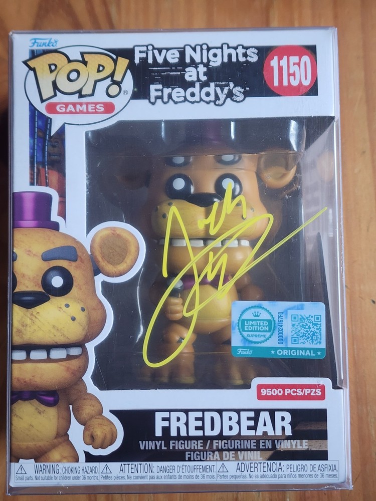 Funko Pop 1150 Fredbear Five Nights At Freddy’s Exclusive Signed With COA