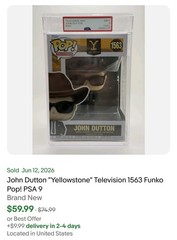 John Dutton – Kevin Costner Yellowstone Funko Pop! Television 1563 – Mint PSA 9