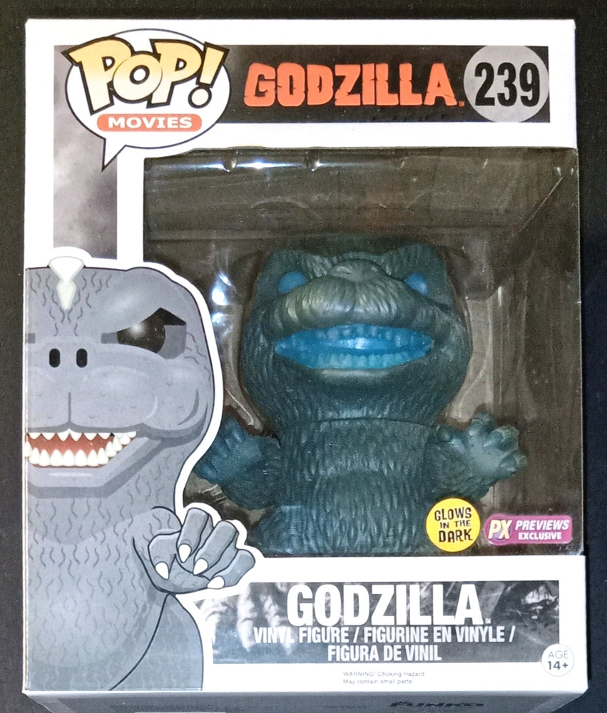FUNKO POP! MOVIES GODZILLA GLOWS IN THE DARK #239 PX PREVIEWS EXCLUSIVE (VINYL)