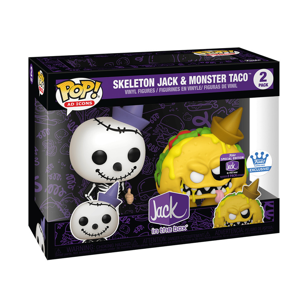 Funko Pop! Vinyl: Skeleton Jack & Monster Taco 2 Pack Funko Shop Exclusive