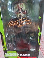 Roger L Jackson Signed Mezco Toys LDD GITD Ghostface Figure With JSA COA