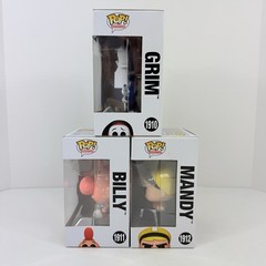 Funko Pop! Vinyl: Cartoon Network -SET OF 3 Grim #1910 Billy #1911 & Mandy #1912