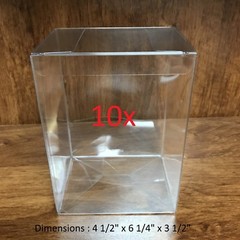 10x Heavy Duty 0.5mm Clear Regular Plastic Funko Pop 4″ Inch Protector Box Case