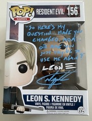 Funko Pop! Games Resident Evil Leon S. Kennedy 156 Autographed Vinyl Figure