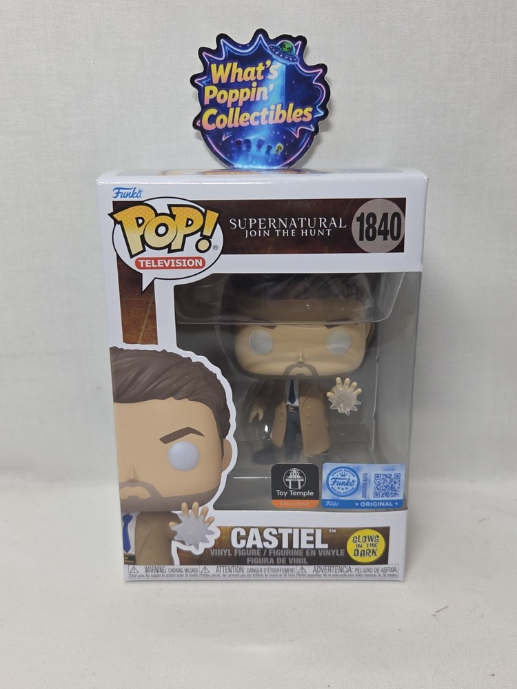 Funko Pop! Vinyl Supernatural Castiel (Glow) Exclusive #1840 Ships W/ Protector