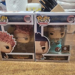 Lot of 2 Funko Pops Jujutsu Kaisen #1111 & #1377, Boxes Not Perfect