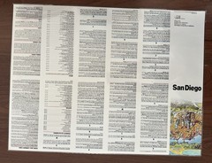 Vintage 1983 San Diego California Pictorial Map Unique Media Bird’s Eye 26×18