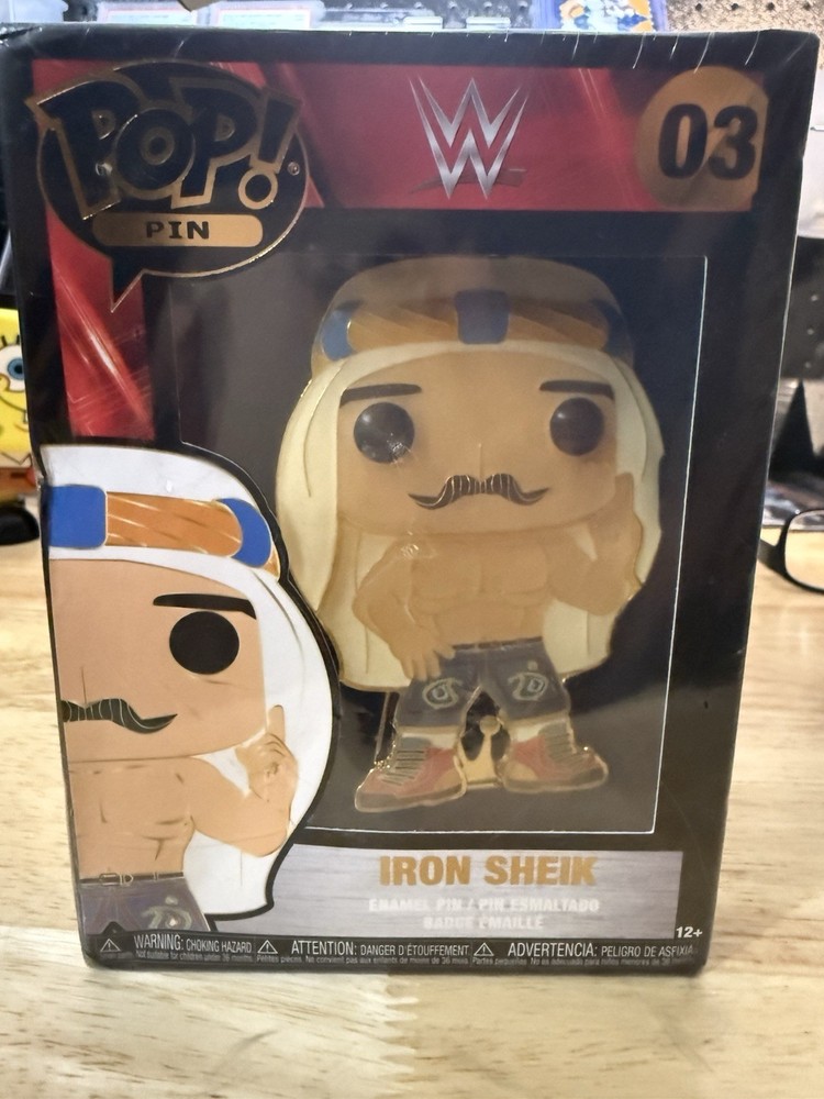 Funko Pop! Pin WWE Iron Sheik #03 4-Inch Enamel Wrestling Pin New