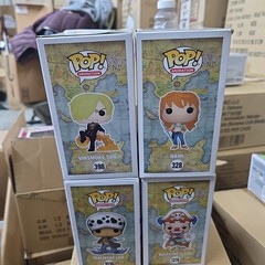 Funko Lot of 4: One Piece-Trafalgar (Chase) 1016+buggy 1278+sanji 398+nami 328