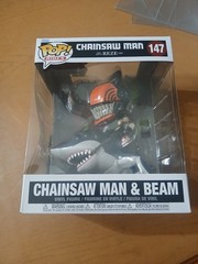 Funko Pop! Rides Deluxe: Chainsaw Man Ride Deluxe Chainsaw Man & Beam 147 Damage