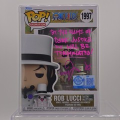 Funko Pop! One Piece: Rob Lucci #1997 SIGNED/QUOTED by Jason Liebrecht (JSA)