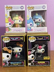 Funko Pop Sanrio – Cinnamoroll 59, Kuromi 71, and Hello Kitty 58, 70 Lot Of 4