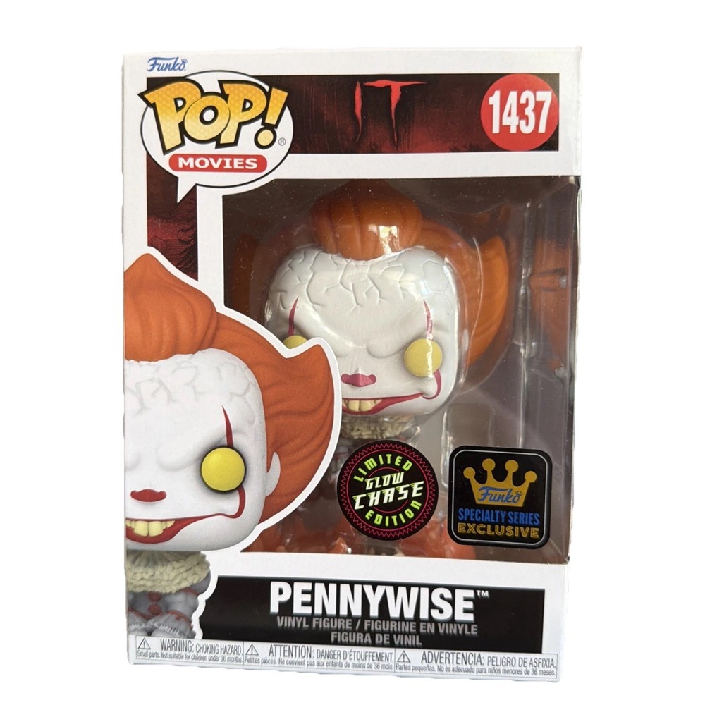 **Funko Pop! It – Pennywise #1437 Glow Chase Limited Edition W/protector**