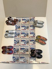 30 Pairs of MINIATURE Sneakers for Action Figures Nike Dunk, Reebok Pump Fury