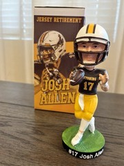 JOSH ALLEN Jersey Retirement Bobblehead Univ Of Wyoming + Poster NEW